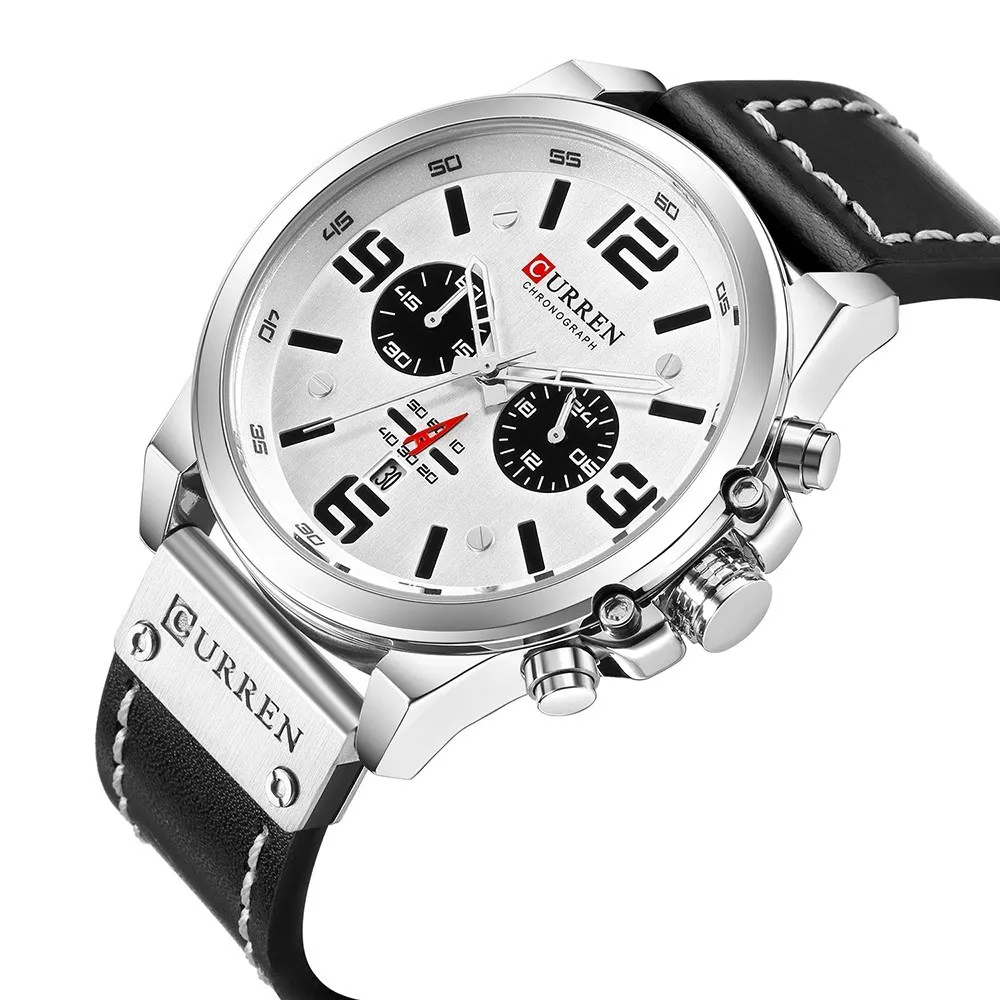 

CURREN 8314 New Waterproof Men's Watch Six Hands Multifunctional Fashion Business Belt Watch