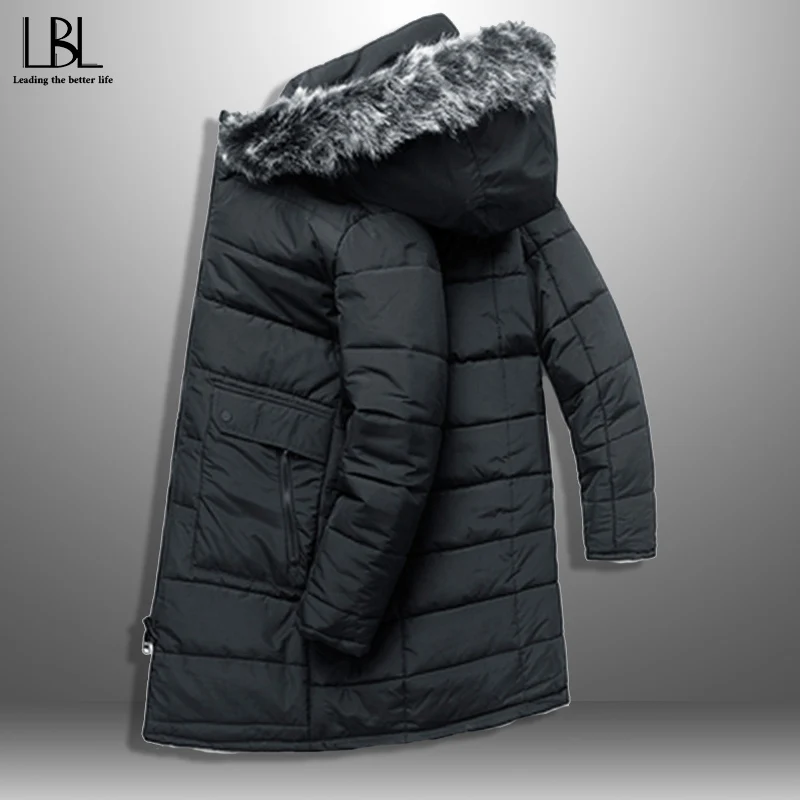 Парка мужская зимняя на молнии стеганая Свободная куртка с искусственным мехом