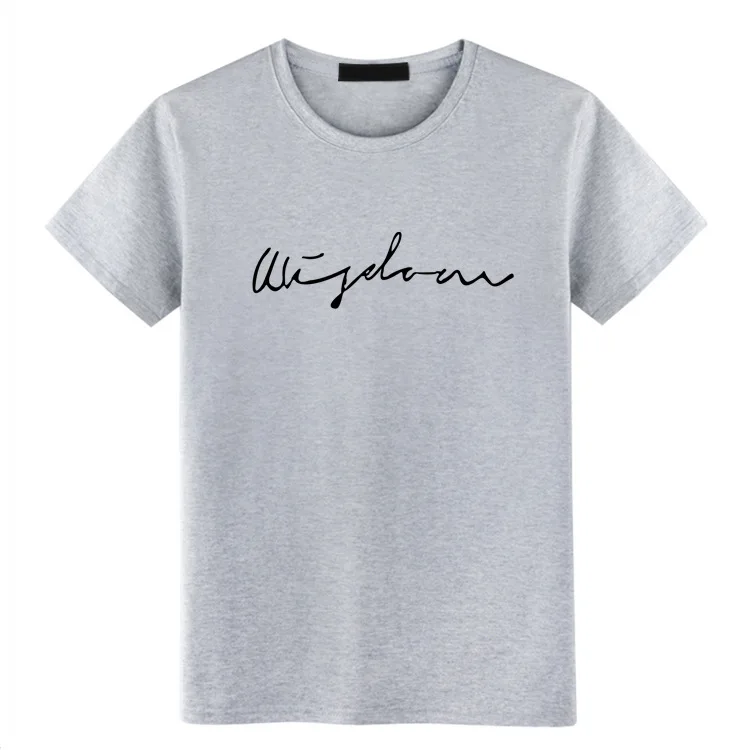 

2022 New Summer New Arrival Pure Cotton Chinese Letters Embroidered Lazy Short Sleeve T-shirt