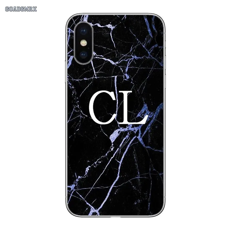 Монограмма мрамор с инициалами насквозь для samsung Galaxy Alpha J1 J3 J5 J7 Prime 2016 J330 530 730