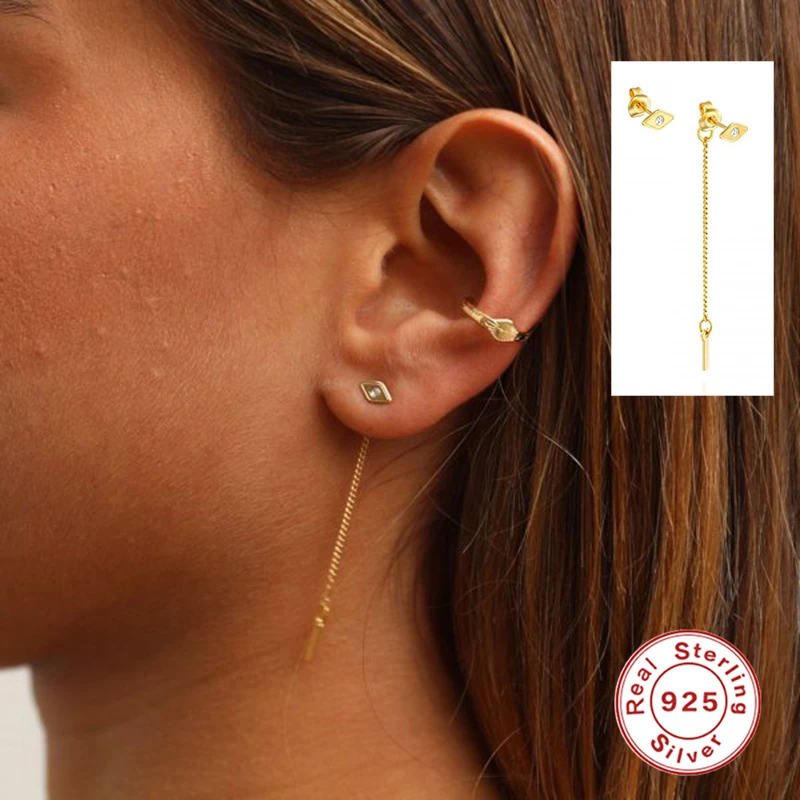 

100% Gold Color Zircon Stud Earrings for Women 925 Sterling Silver Mini Evil Eyes Star Crystal Stud Earrings Tiny Earing Gifts