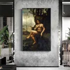 Настенная картина с изображением знаменитого холста баккуса, Репродукция Леонардо да Винчи, Классическая Настенная картина для гостиной