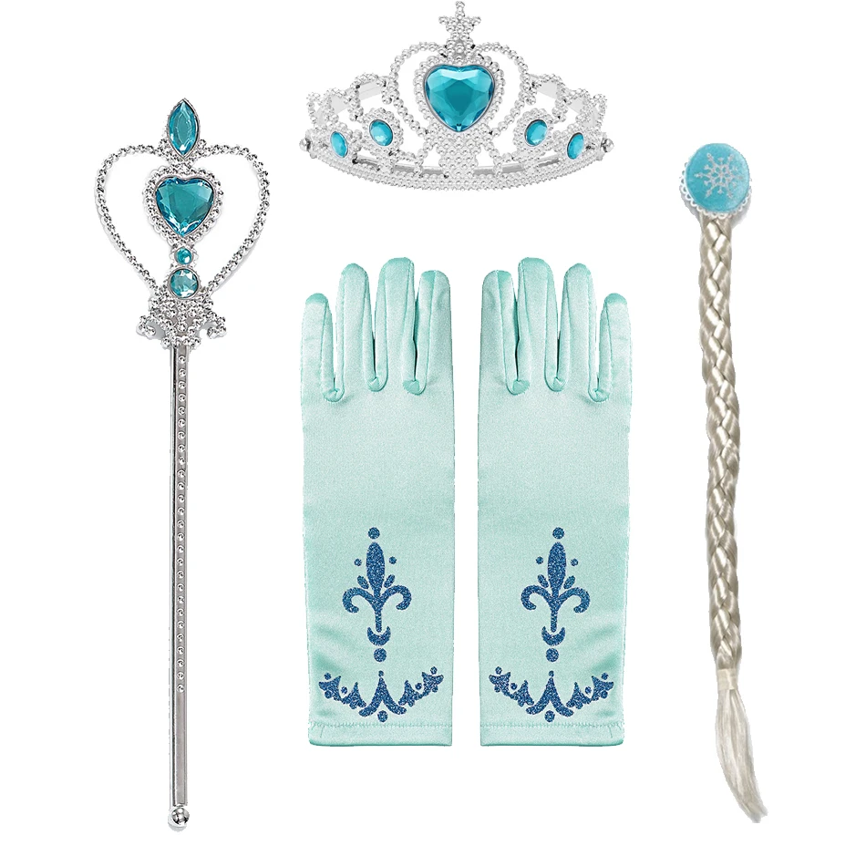 Принцесса для девочек Эльза искусственная Корона волшебная палочка ожерелье