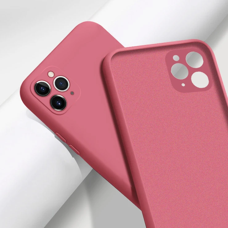 Противоударный чехол из жидкого силикона для iPhone 12 телефона Mini 11 Pro XR X XS Max 6 6S 7 8 Plus