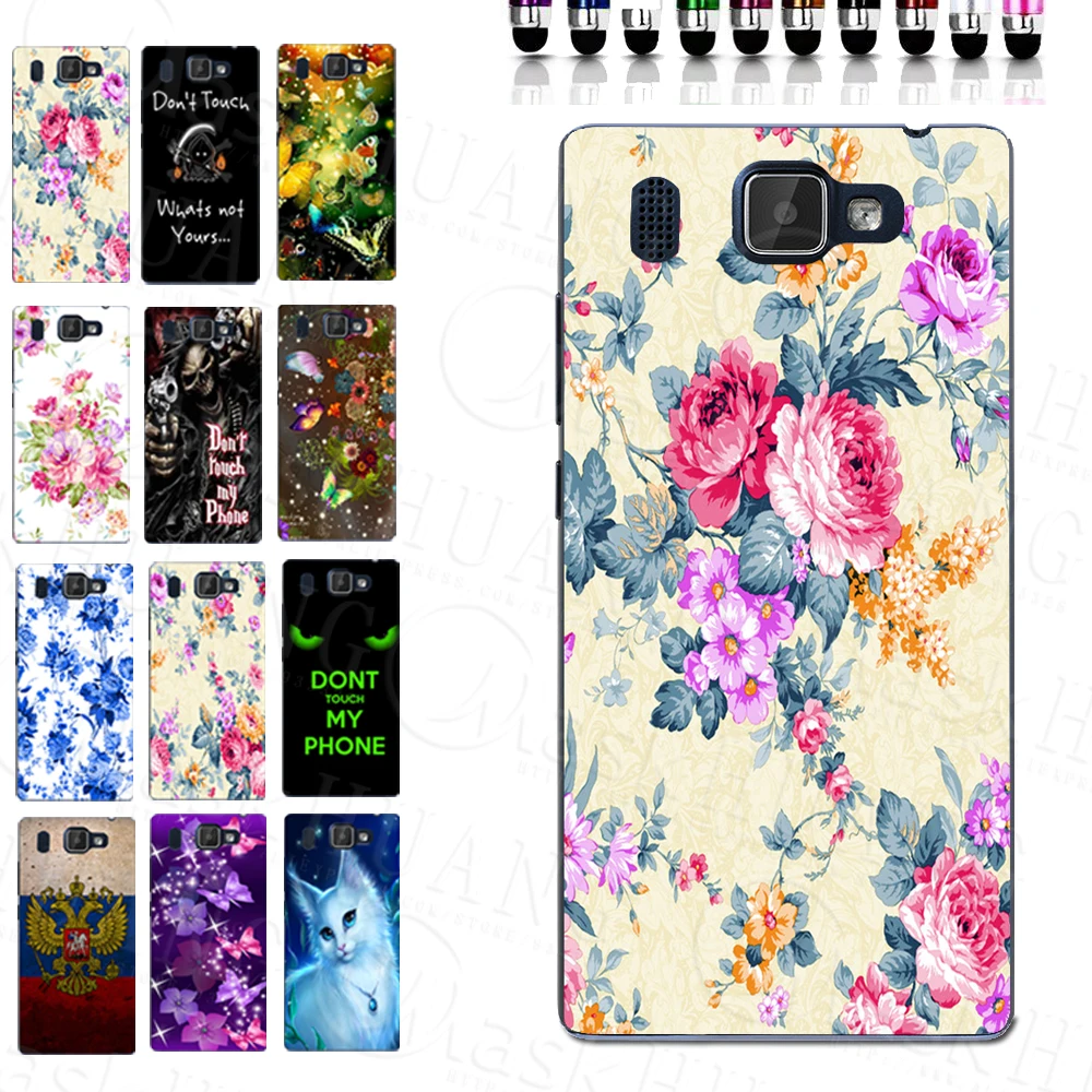 Мягкий чехол для мобильного телефона из ТПУ с цветочным принтом Prestigio Grace Q5