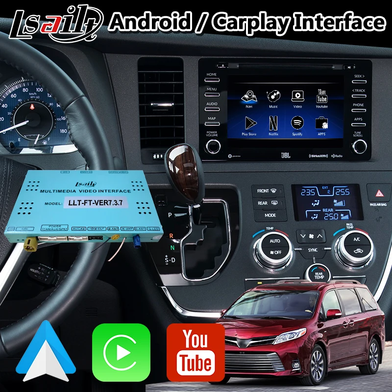 Интерфейс Carplay для видеосистемы Android Toyota Sienna Touch 3 Panasonic Pioneer Fujitsu 2018-2020 GPS Naviagtion HDMI |