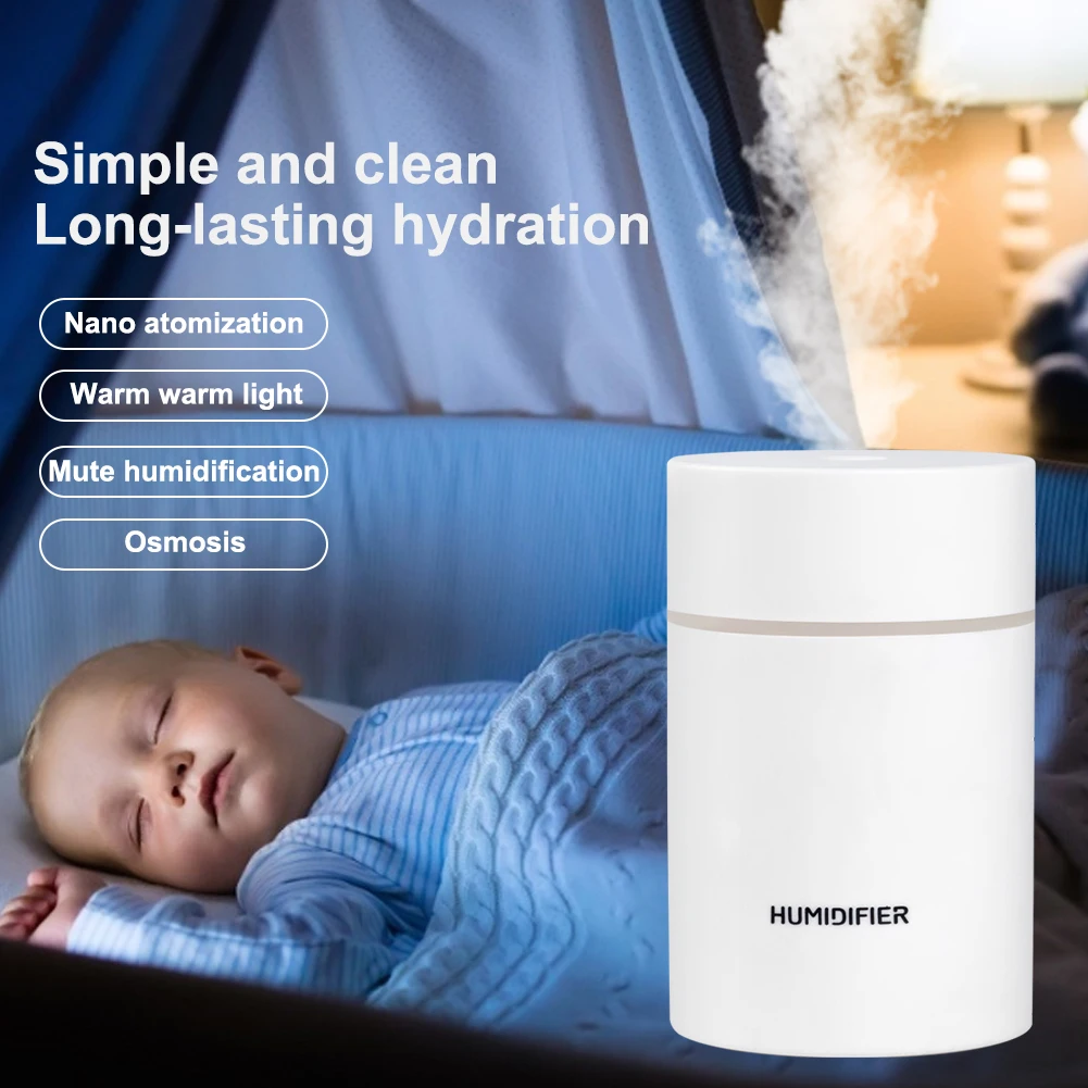 

300ml Car Usb Mini Humidifier Desktop Mute Car Office Moisturizing Mute Nano Fine Mist Large Car Interior Capacity Humidifier