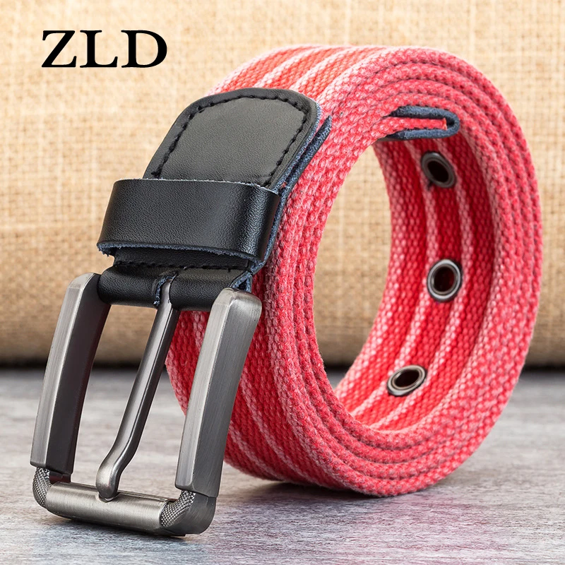Ремень ZLD в стиле унисекс Холщовый повседневный мужской и женский ремень с