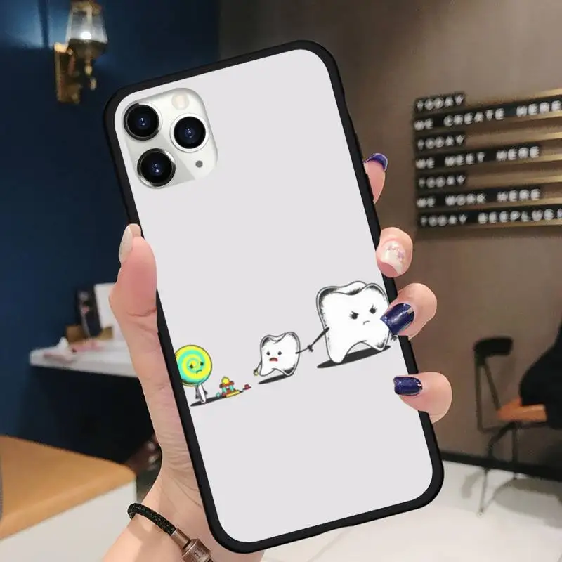 

Wisdom Teeth Dentist Tooth Phone Case for iPhone 11 12 pro XS MAX 8 7 6 6S Plus X 5S SE 2020 XR Soft silicone