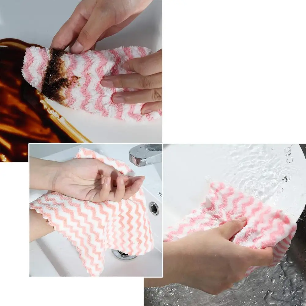 Чистящая салфетка из микрофибры Cleanhome 10 упаковок полотенца для мытья посуды