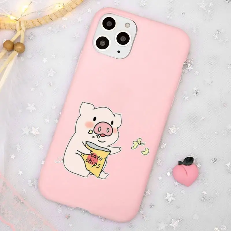 

Always And Forever Best Friends Cartoon BFF Phone Case Candy Color Pink for iPhone 11 pro XS MAX 8 7 6 6S Plus X 5S SE 2020 XR