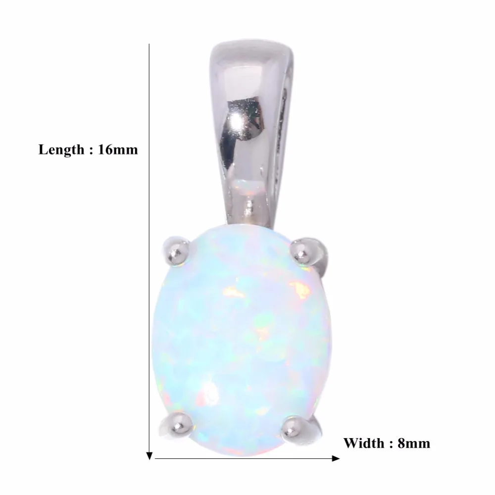 Подвеска CiNily из стерлингового серебра 925 пробы Голубой Белый огненный опал