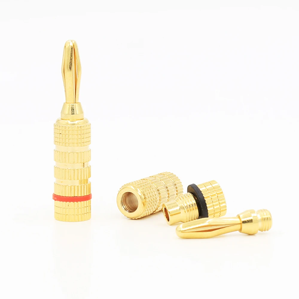 BA1459 Hight Quality 24K Gold plated Speaker Cable Banana Plug Terminal banana plug adapter for cable | Электроника