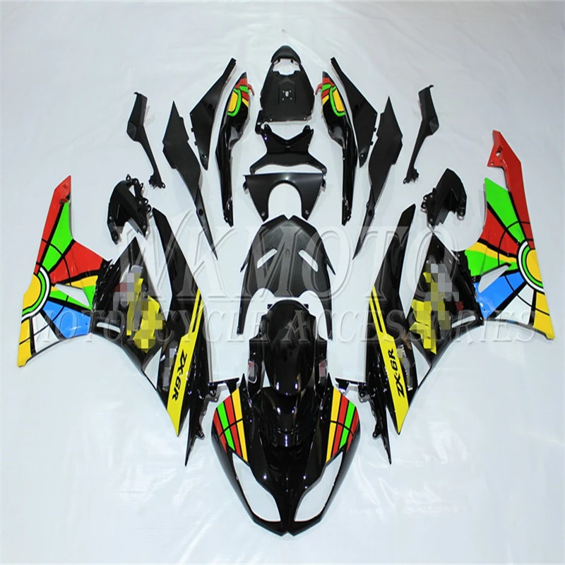 

Для KAWASAKI NINJA ZX6R ZX-6R ZX636 2009 2010 2011 2012 комплект обтекателей кузова носа брызговика боковой коронки задняя панель KA05