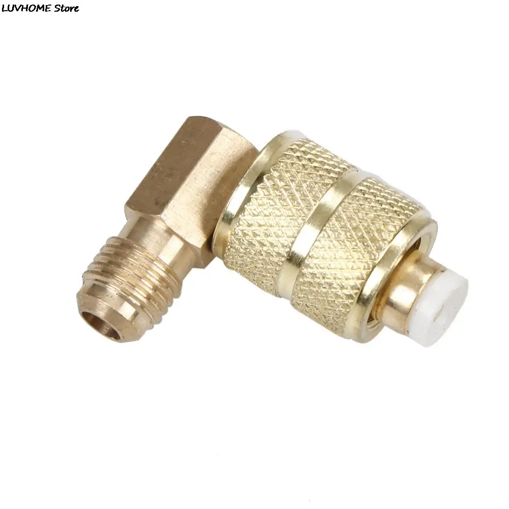 

ZLinKJ практичный Новый 1 шт. золотой цвет R410A латунный адаптер для автоматического охлаждения переменного тока