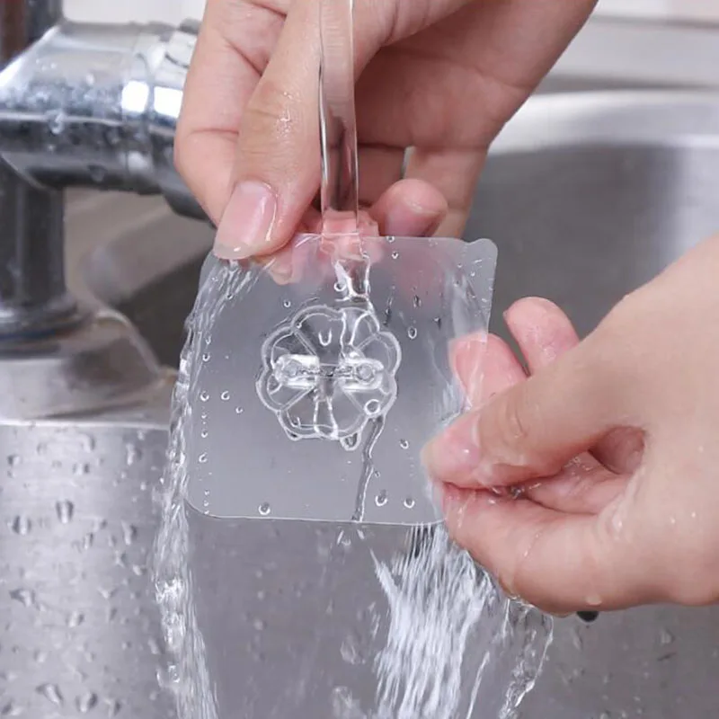 12 шт./компл. прозрачный крючок настенный кухонные аксессуары стеллаж для