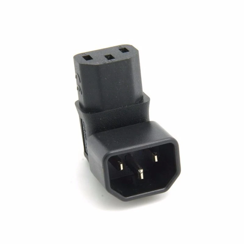 

IEC C14 Male plug to Down Right Angled 90 Degree iec angle IEC C13 Female socket Power Extension Adapter connector adaptor