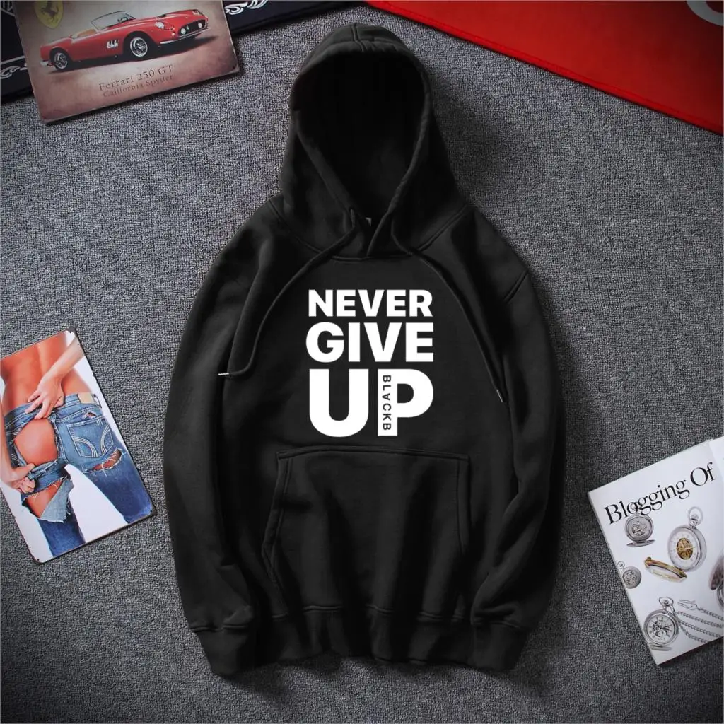 

Never Give Up Hoodie men Sweatshirt Salah Barcelona 4-0 Fan Football Hoodies Top Fashion Premium Quality Cotton Sudadera hombre