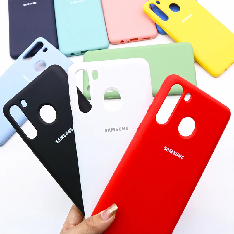 Galaxy A21 оригинальный Samsung a21 A51 A71 шелковистый силиконовый чехол высокого качества