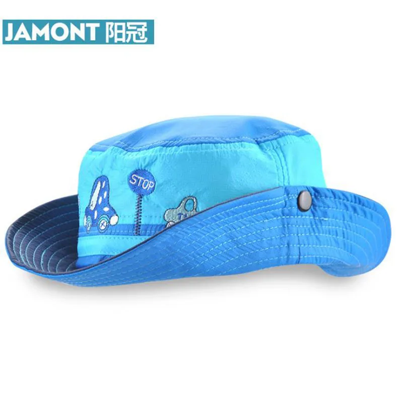 [JAMONT] детская дизайнерская Солнцезащитная шляпа с вышивкой мультяшная Панама для