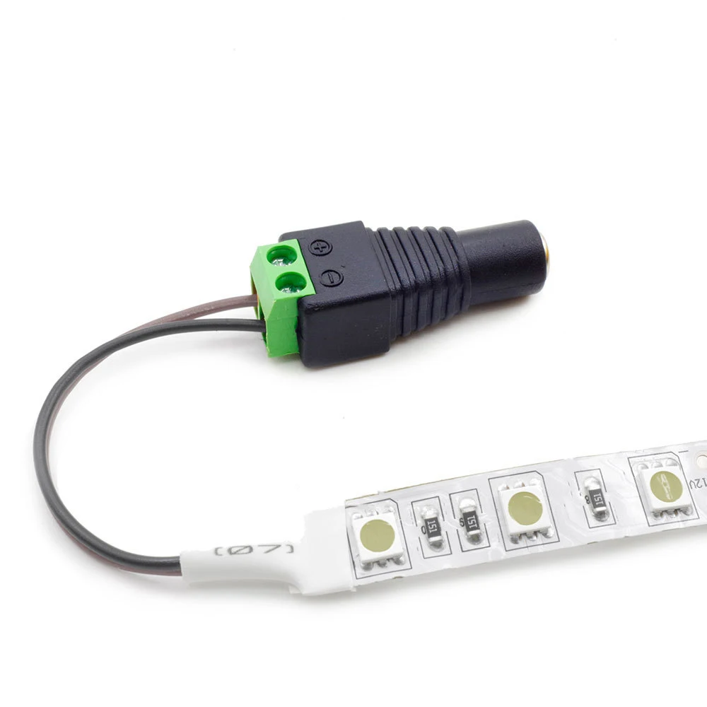 1 шт. 5 5*2 мм постоянного тока для подключения разъема адаптера светодиодных лент