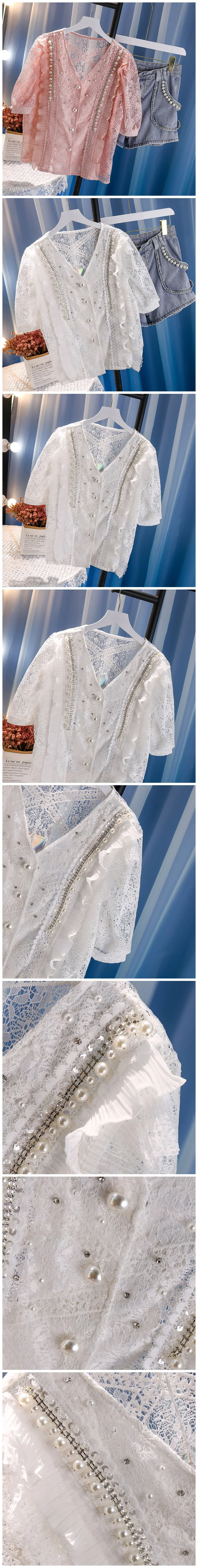 1 ярд белый жемчуг серебро Стразы цепи шириной 2 см Densen с украшением в виде