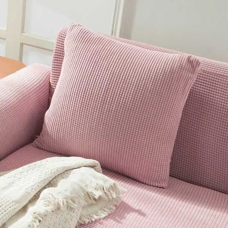 

Decorative Cushion Covers Solid Color Sofa Throw Pillow Cover 40x40/45x45/50x50cm Pink Gray Blue Lumbar Pillowcase Bedroom Decor