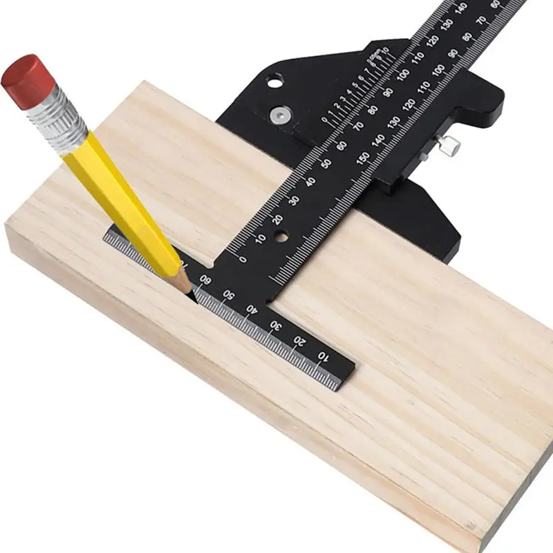 

Woodworking Ruler Aluminum Alloy Carpentry Woodworking Marking Measuring Tool