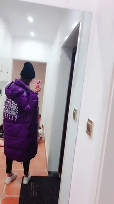 Новинка, пуховик на утином пуху, женская зимняя верхняя одежда, пальто, женская длинная Повседневная утолщенная теплая пуховая куртка, парка, брендовая Feminino