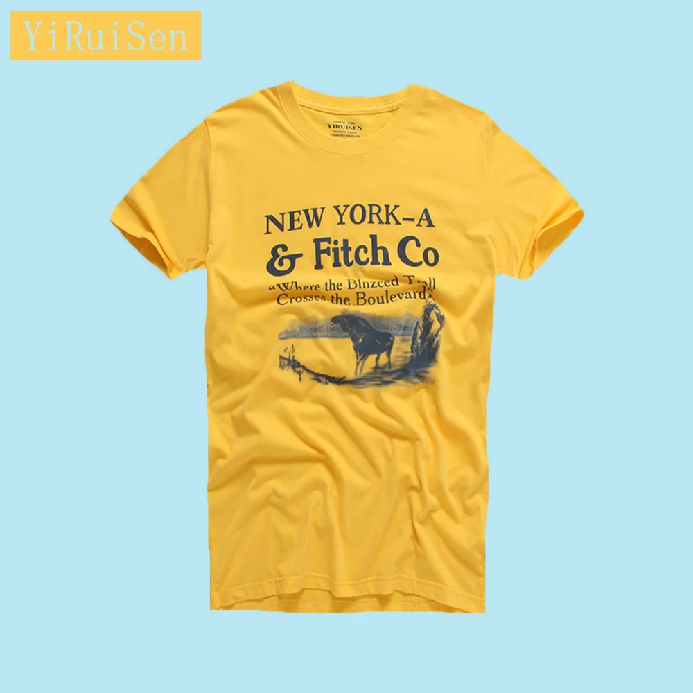 

YIRUISEN 2021 Summer Men T-Shirt High Quality 100% Cotton Broadcloth Printing Comfortable Tees O-Neck Breathable Soft Style Tops