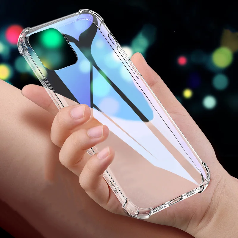 Глянцевый прозрачный мягкий чехол из ТПУ для IPhone 12 11 Pro Max Mini 6 6s 7 8 Plus X XR XS SE
