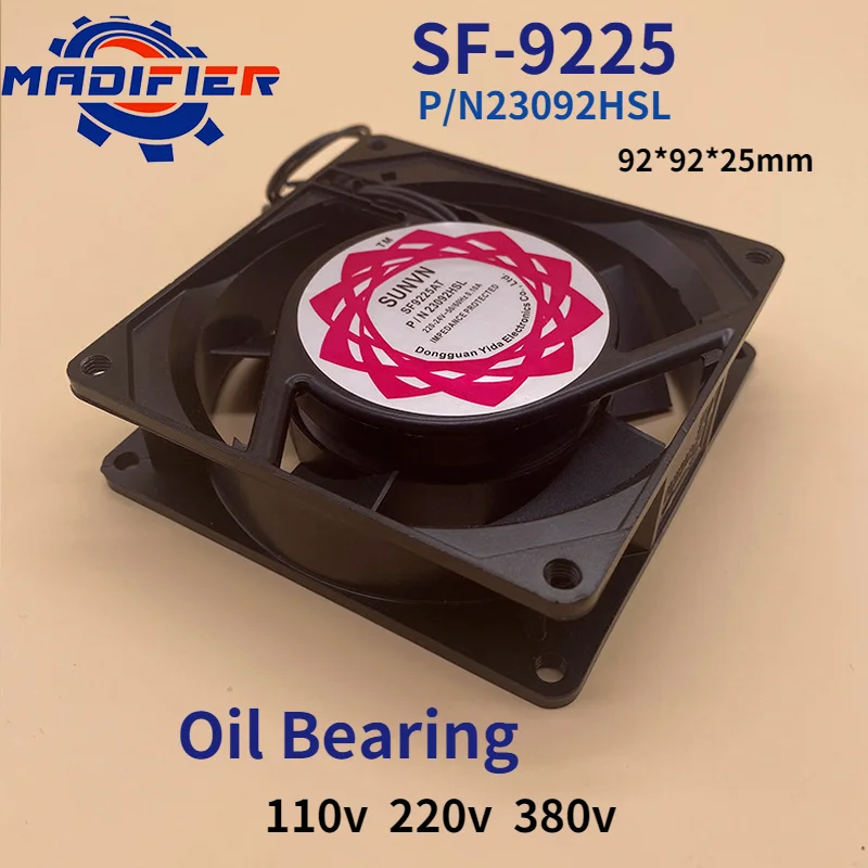 

Sunvn Sf9225 масляный подшипник шасси шкафа 9 см охлаждающий вентилятор 110 В 220 В 380 В