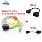 V16.00.017 MINI VCI для TOYOTA TIS Techstream mini vci FTDI FT232RL Chip J2534 OBD2 автомобильный диагностический кабель с поддержкой нескольких языков
