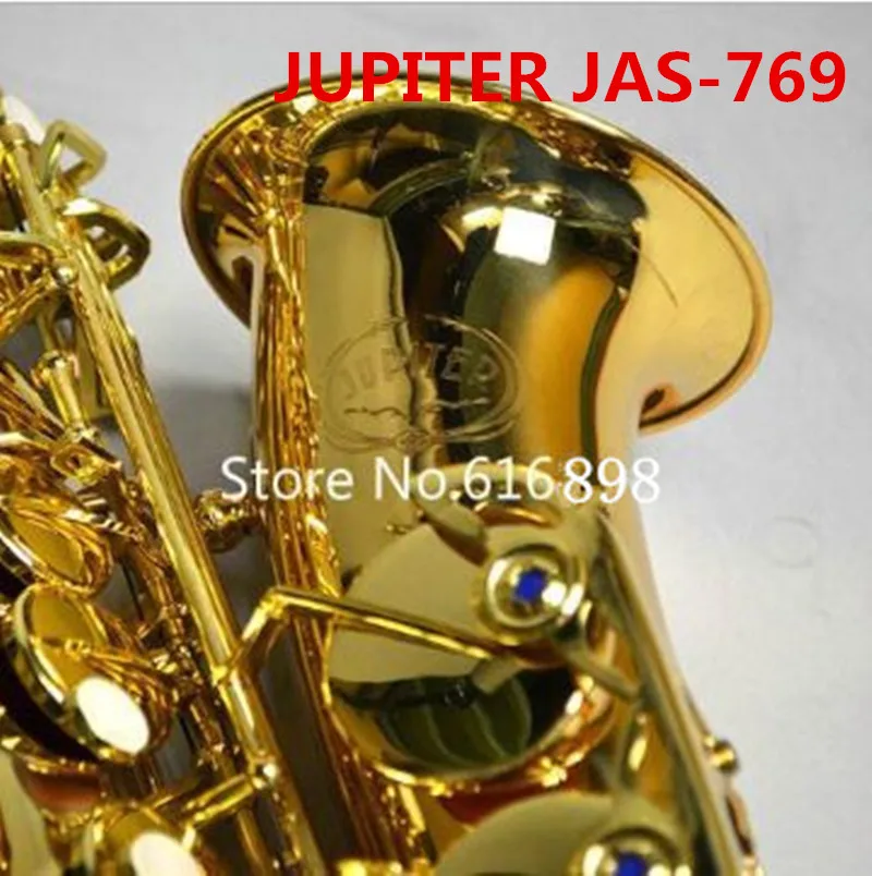 

New JUPITER JAS-769 Saxophone Alto Eb Brass Musical Instrument Gold Lacquer Sax Mouthpiece and case
