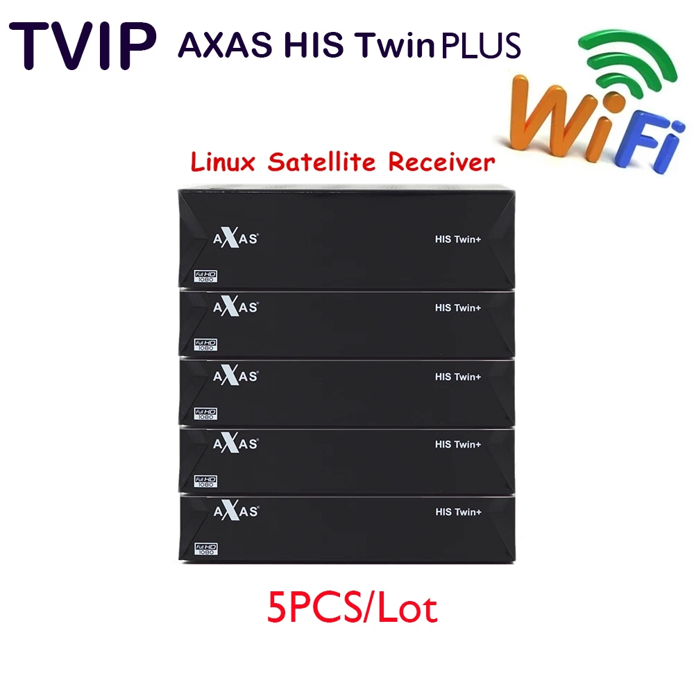 Приемник спутникового ТВ Axas His Twin + DVB-S2/S HD WiFi Linux E2 Open ATV 6 3 5 шт./лот приставка для