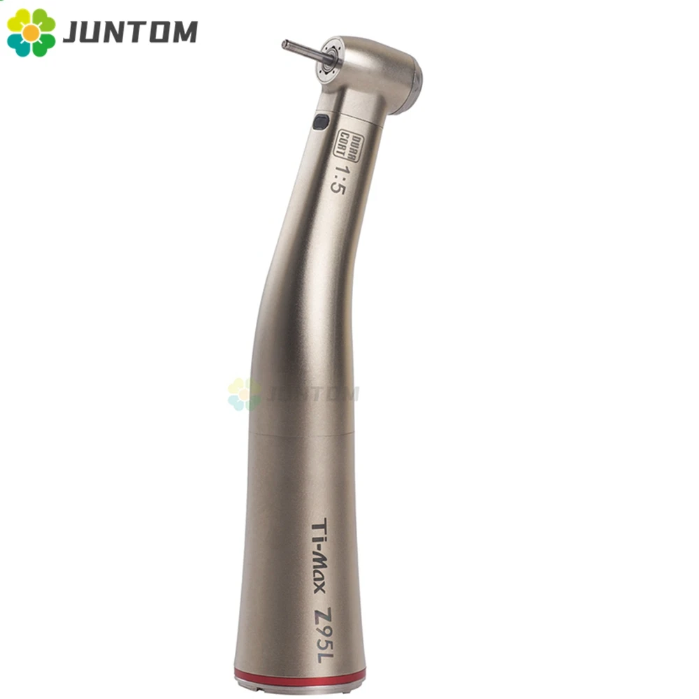 

Dental Contra Angle Handpiece JT-R95L 1:5 Increasing E-type Connection Red Ring Push Button Low Speed Hand piece Fiber Optic