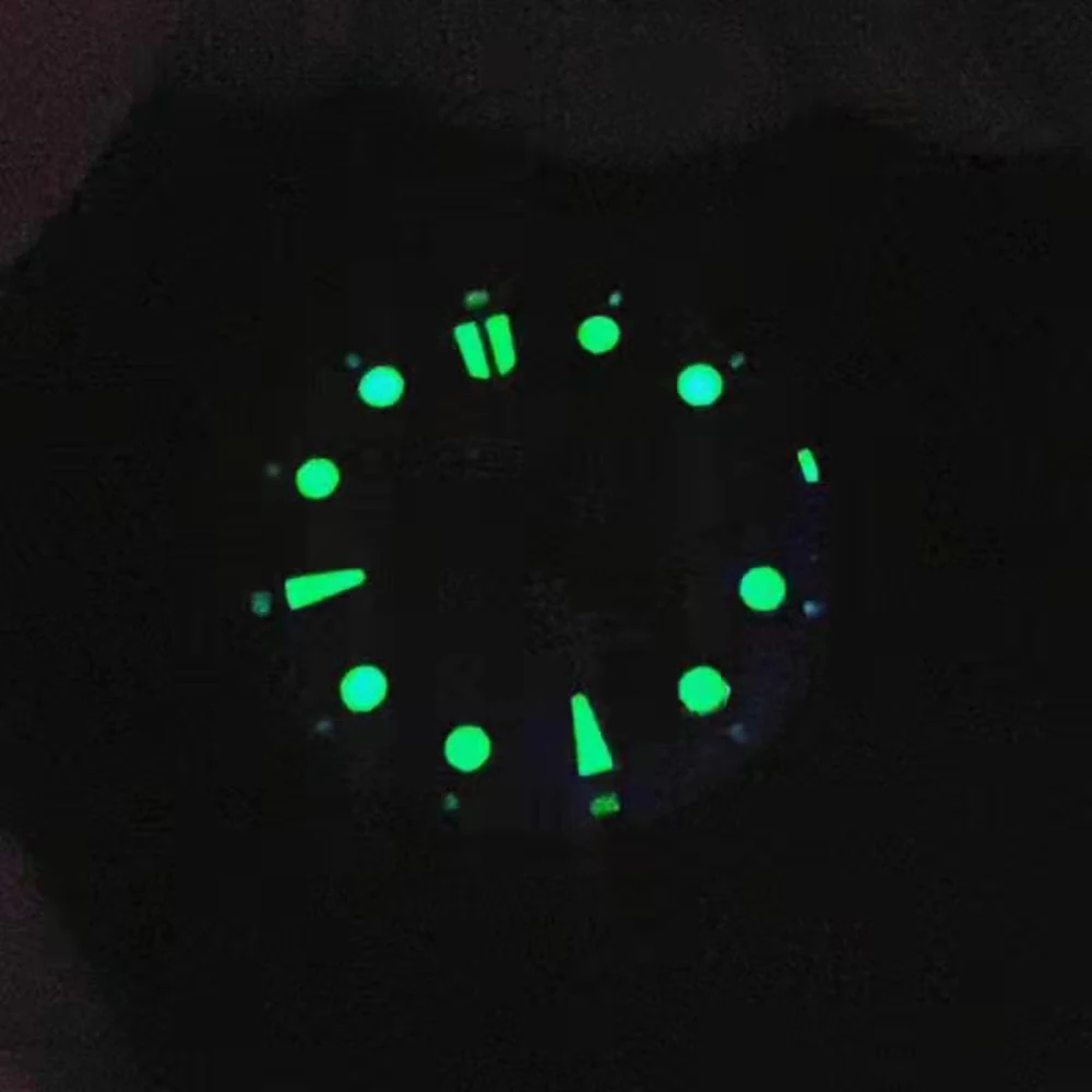 for NH35/NH36 Movement 28.5mm Sun Pattern Watch Dial Strong Green Luminous C3 Dial Repair Parts
