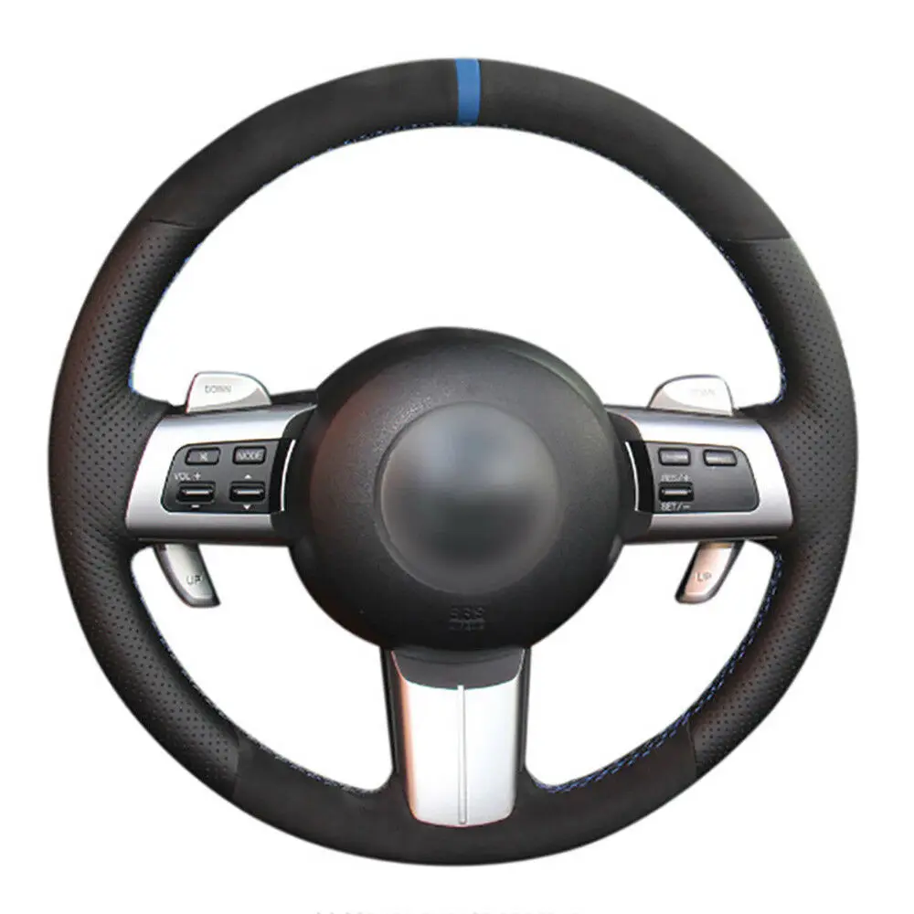 

Сделай Сам Бесплатные Индивидуальные Alcantara рулевое колесо стежка на обертывание крышка для Mazda MX-5