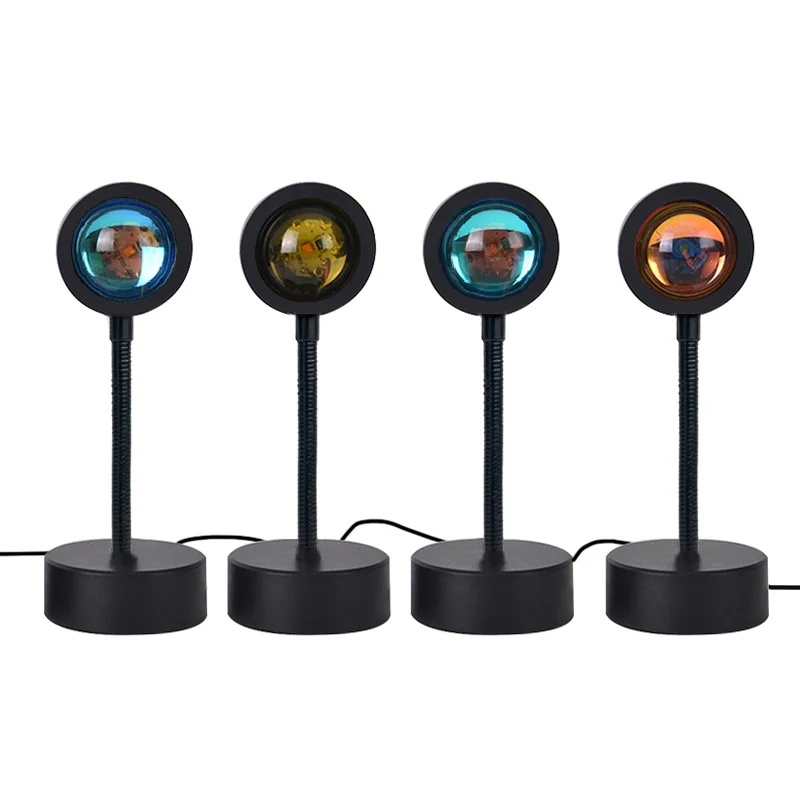 

Rainbow Sunset Projector Atmosphere Night Light Coffee Shop Projection Lights Children Bedroom Cute Night sunset projection lamp