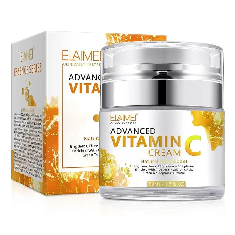 

50g Vitamin C Moisture Cream VC Whitening Brightening Anti Wrinkle Anti Aging Moisturizing Repair Fade Freckles Face Cream
