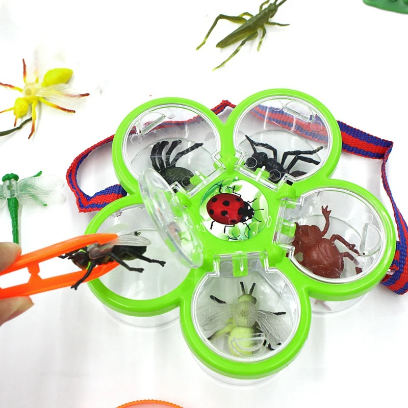 Insects Toys Set with Telescope Insect Net Outdoor Observation Box Capture Kit Explorer |