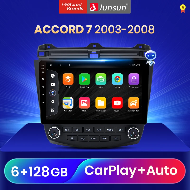 Автомагнитола Junsun V3Pro мультимедийный проигрыватель на Android 10 с голосовым