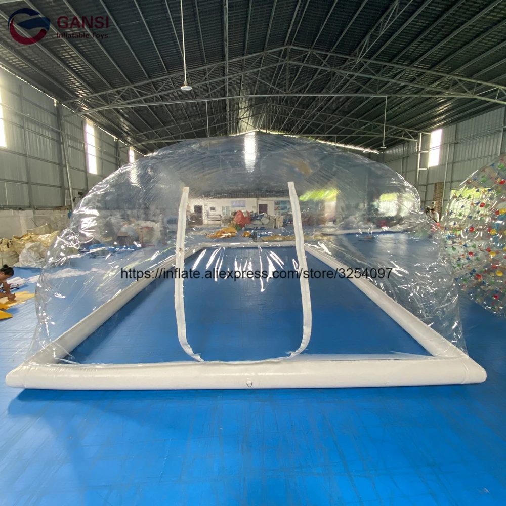 Индивидуальный Прозрачный чехол для бассейна прозрачный надувной купол |