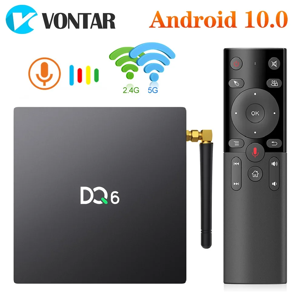 ТВ приставка VONTAR DQ6 Android 10 4G 64GB Rockchip RK3318 1080p 4K 0 TVBOX Google Play Youtube