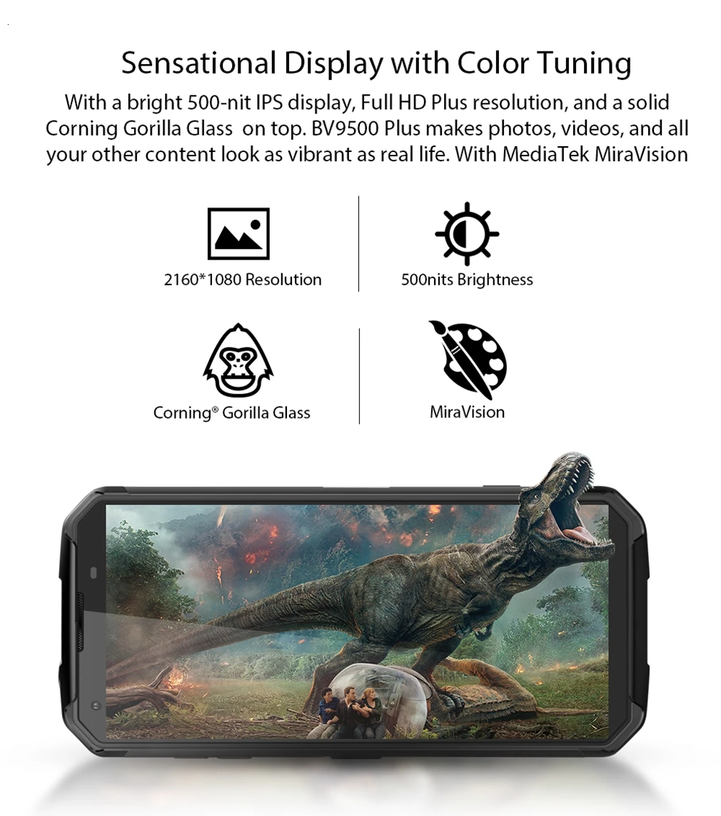 Blackview BV9500 Plus смартфон 5," 4 Гб ОЗУ 64 Гб ПЗУ Android 9,0 IP68 водонепроницаемый мобильный телефон Helio P70 10000 мАч мобильный телефон