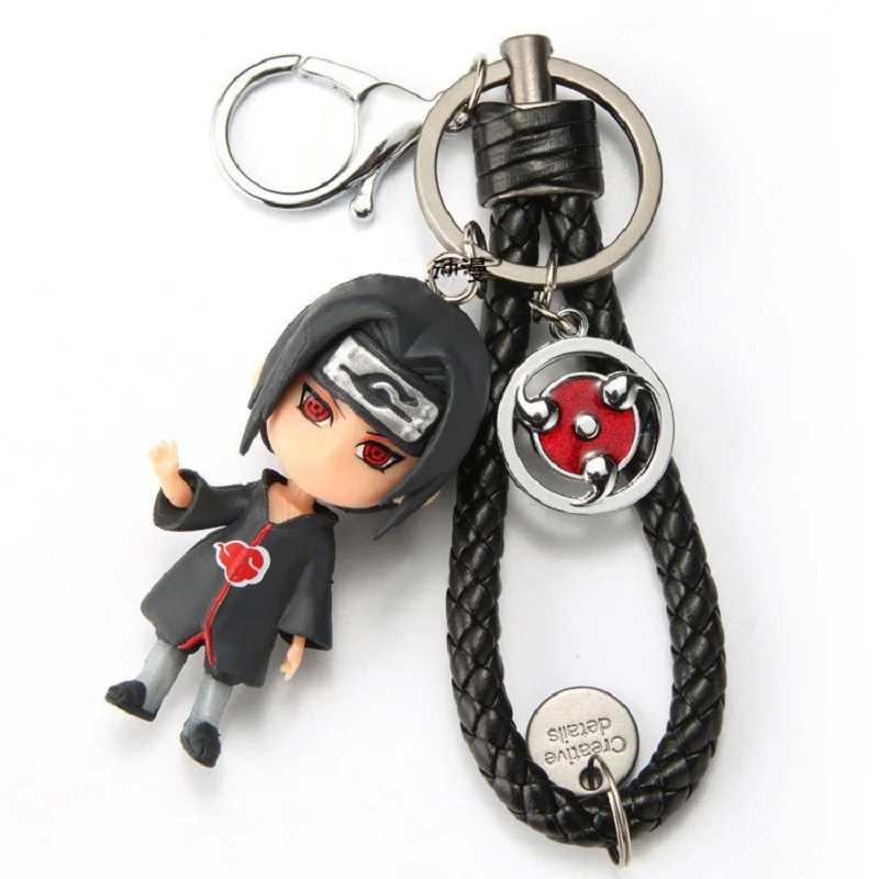 

2020 New Style Naruto Keychain Itachi Obito PolyurethaneKey Chain Bag Pendant Anime Accessories Cartoon Key Ring
