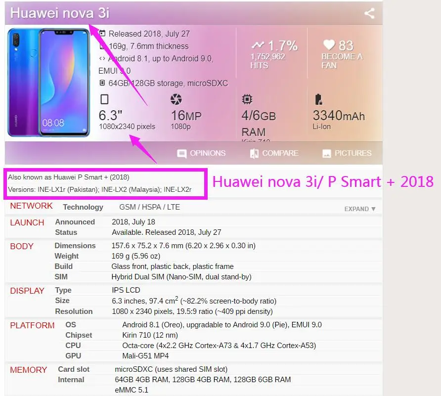 6 30 &quotЖК дисплей для Huawei P Smart + ( плюс) 2018 INE LX1r LX2 NOva 3i ЖК сенсорный экран дигитайзер