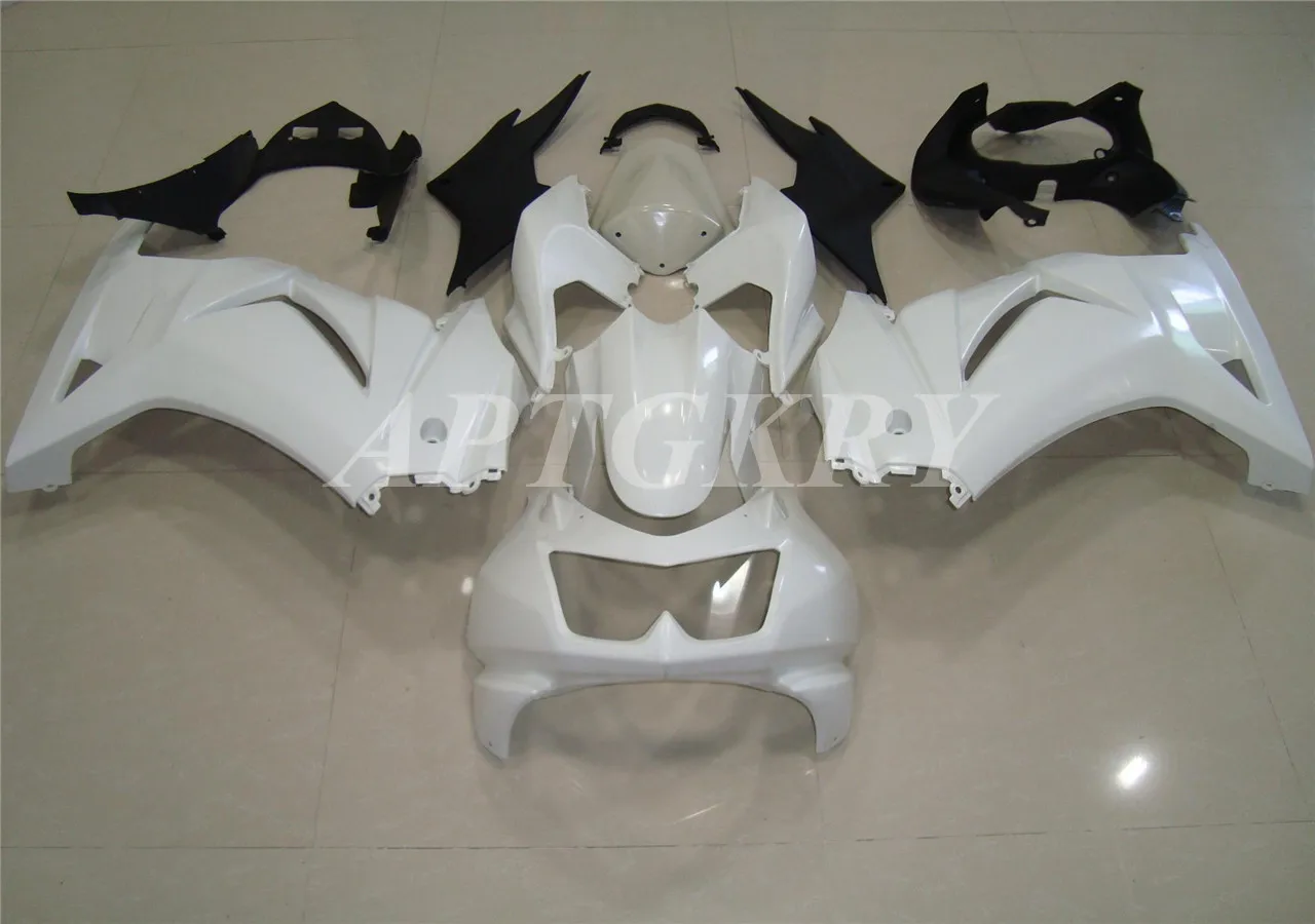 

New ABS Plastic Shell Motorcycle Fairing kit Fit For Kawasaki Ninja EX250 2008 2009 2010 2011 2012 Custom White Cool