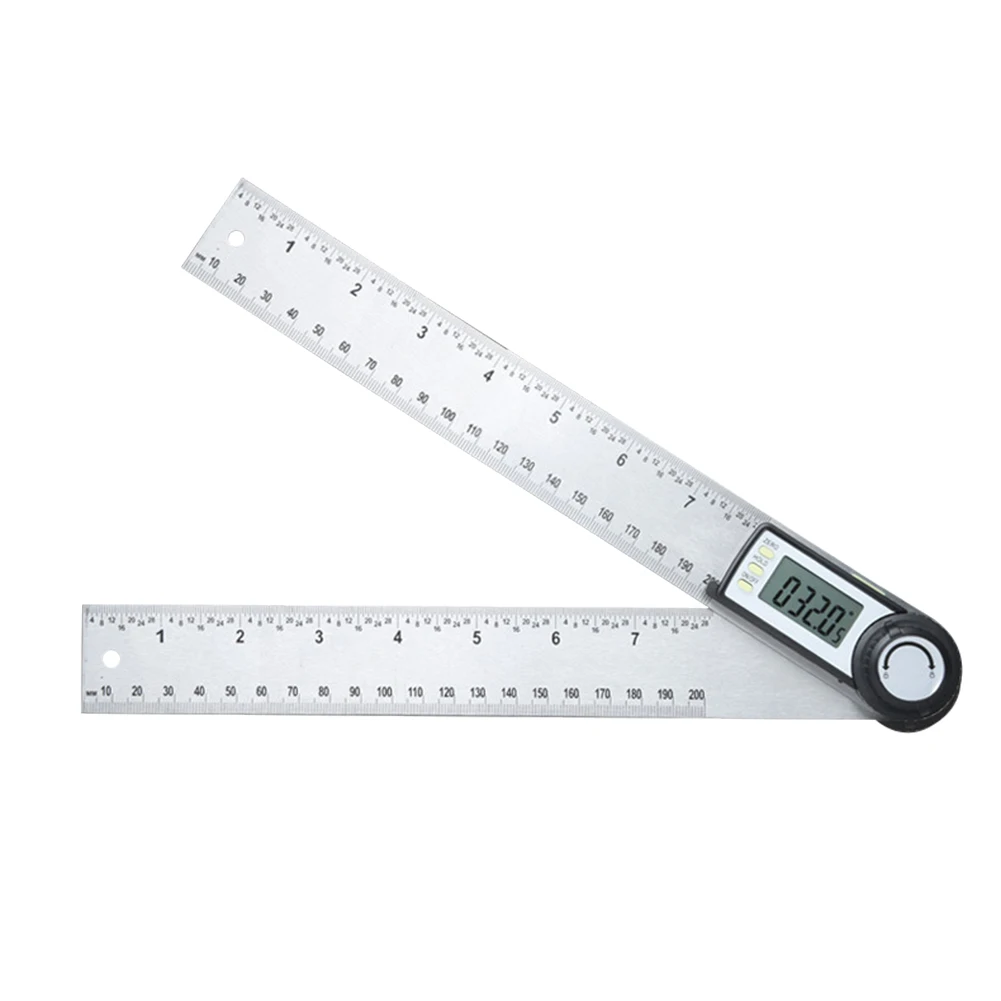 

2 in 1 Digital Angle Finder Measuring Ruler High Precision Pro Metric Imperial Goniometer Inclinometer Protractor