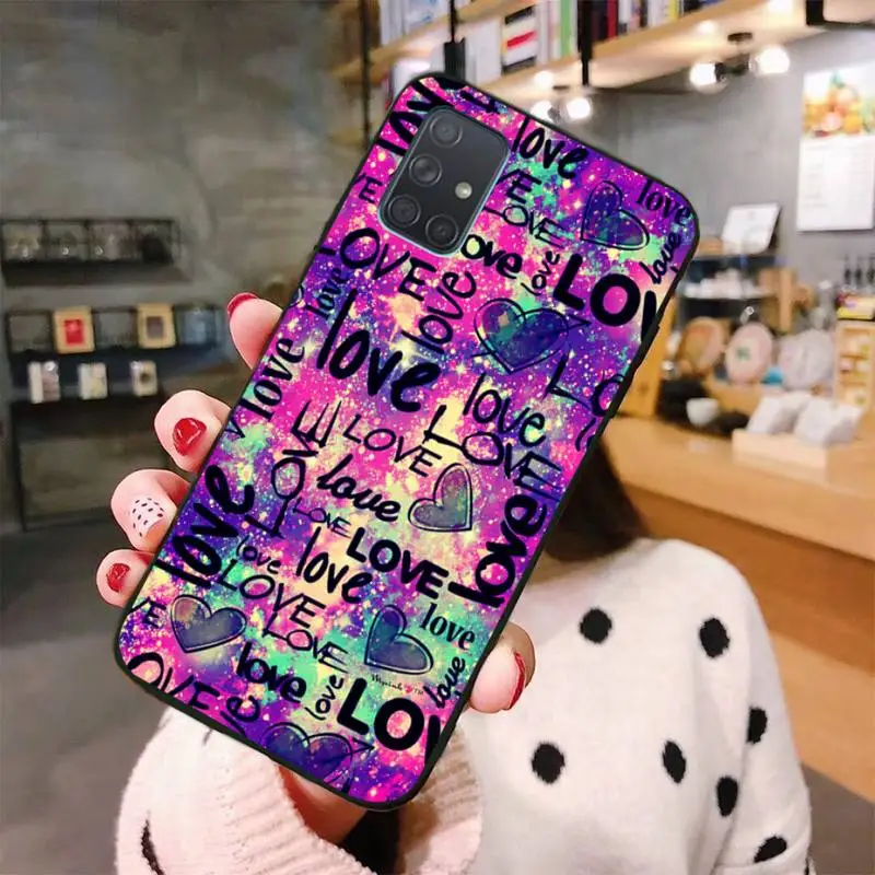 CUTEWANAN неоновый свет Любовь ТПУ чехлы для мобильного телефона из мягкого силикона